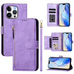 เคสหนังโทรศัพท์แบบกระเป๋าใส่บัตรหลายช่องพร้อมซิป สำหรับ iPhone 14 Pro Max, iPhone SE 2022 / 2020 / 8 / 7, iPhone 13 Pro Max, iPhone 13 Pro, iPhone 13 mini, iPhone 12 / 12 Pro, iPhone 12 Pro Max, iPhone 12 mini