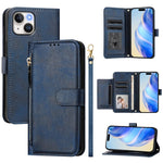 เคสหนังโทรศัพท์แบบกระเป๋าใส่บัตรหลายช่องพร้อมซิป สำหรับ iPhone 14 Pro Max, iPhone SE 2022 / 2020 / 8 / 7, iPhone 13 Pro Max, iPhone 13 Pro, iPhone 13 mini, iPhone 12 / 12 Pro, iPhone 12 Pro Max, iPhone 12 mini