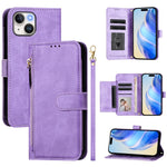 เคสหนังโทรศัพท์แบบกระเป๋าใส่บัตรหลายช่องพร้อมซิป สำหรับ iPhone 14 Pro Max, iPhone SE 2022 / 2020 / 8 / 7, iPhone 13 Pro Max, iPhone 13 Pro, iPhone 13 mini, iPhone 12 / 12 Pro, iPhone 12 Pro Max, iPhone 12 mini