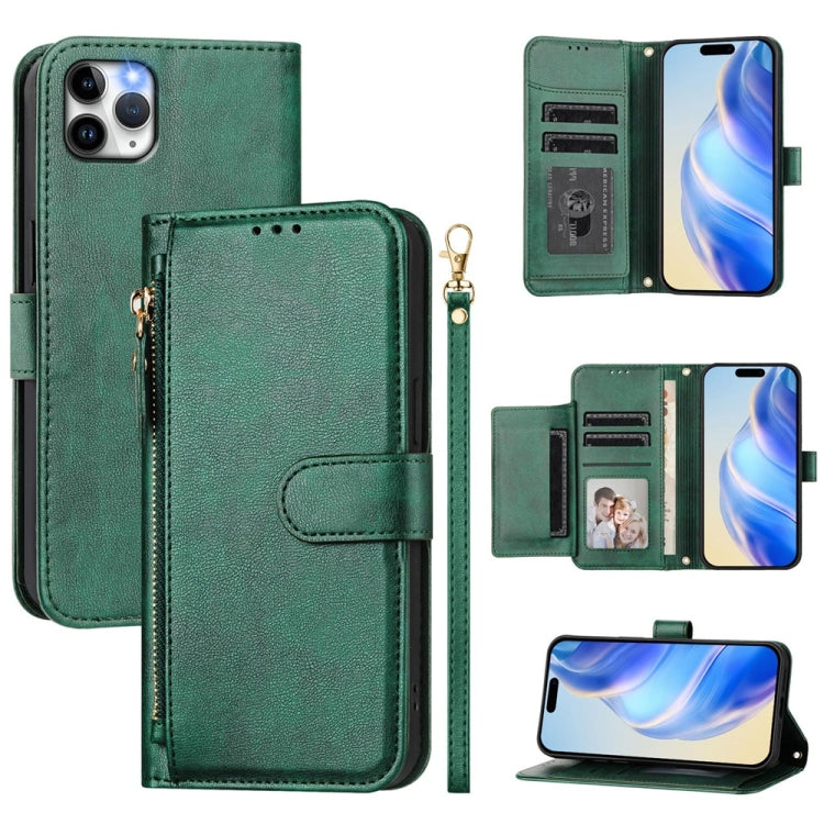 เคสหนังโทรศัพท์แบบกระเป๋าใส่บัตรหลายช่องพร้อมซิป สำหรับ iPhone 11 Pro Max, iPhone 11, iPhone 11 Pro, iPhone X / XS, iPhone XR, iPhone XS Max, iPhone 8 Plus / 7 Plus