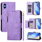 เคสหนังโทรศัพท์แบบกระเป๋าใส่บัตรหลายช่องพร้อมซิป สำหรับ iPhone 11 Pro Max, iPhone 11, iPhone 11 Pro, iPhone X / XS, iPhone XR, iPhone XS Max, iPhone 8 Plus / 7 Plus