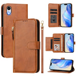 เคสหนังโทรศัพท์แบบกระเป๋าใส่บัตรหลายช่องพร้อมซิป สำหรับ iPhone 11 Pro Max, iPhone 11, iPhone 11 Pro, iPhone X / XS, iPhone XR, iPhone XS Max, iPhone 8 Plus / 7 Plus