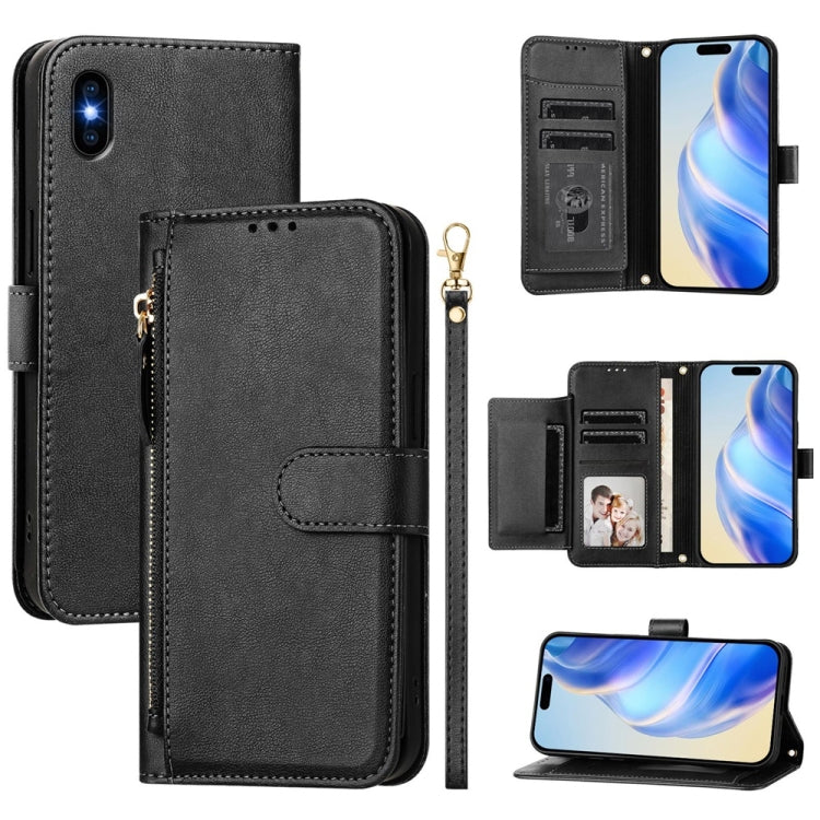 เคสหนังโทรศัพท์แบบกระเป๋าใส่บัตรหลายช่องพร้อมซิป สำหรับ iPhone 11 Pro Max, iPhone 11, iPhone 11 Pro, iPhone X / XS, iPhone XR, iPhone XS Max, iPhone 8 Plus / 7 Plus