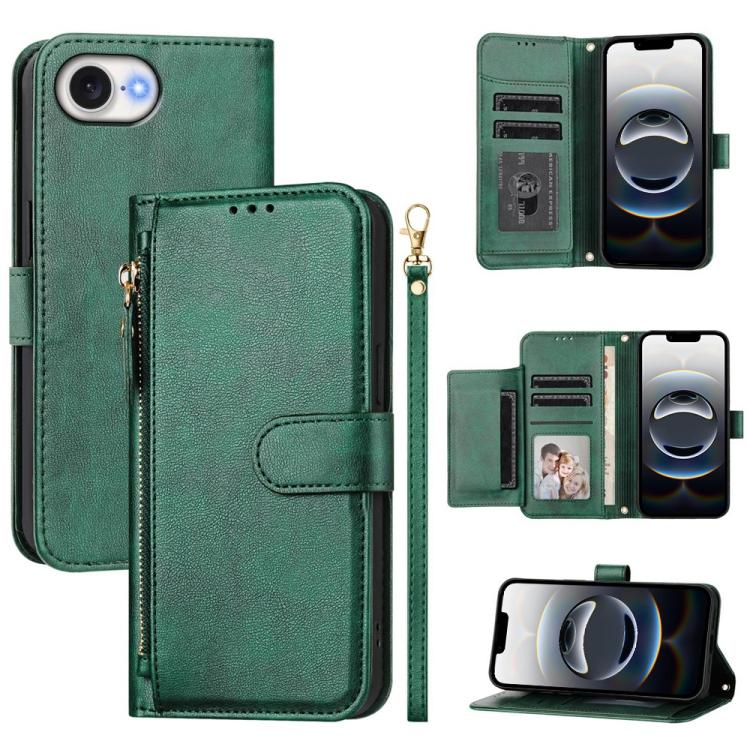 เคสโทรศัพท์หนังแบบกระเป๋าซิปพร้อมช่องใส่บัตรหลายช่อง สำหรับ iPhone 17e / 16e, สำหรับ iPhone 17 Pro Max, สำหรับ iPhone 17 Pro, สำหรับ iPhone 17, สำหรับ iPhone Air, สำหรับ iPhone 16 Pro Max, สำหรับ iPhone 16 Pro, สำหรับ iPhone 16 Plus