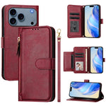 เคสโทรศัพท์หนังแบบกระเป๋าซิปพร้อมช่องใส่บัตรหลายช่อง สำหรับ iPhone 17e / 16e, สำหรับ iPhone 17 Pro Max, สำหรับ iPhone 17 Pro, สำหรับ iPhone 17, สำหรับ iPhone Air, สำหรับ iPhone 16 Pro Max, สำหรับ iPhone 16 Pro, สำหรับ iPhone 16 Plus