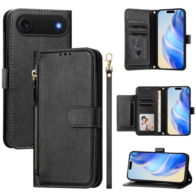 เคสโทรศัพท์หนังแบบกระเป๋าซิปพร้อมช่องใส่บัตรหลายช่อง สำหรับ iPhone 17e / 16e, สำหรับ iPhone 17 Pro Max, สำหรับ iPhone 17 Pro, สำหรับ iPhone 17, สำหรับ iPhone Air, สำหรับ iPhone 16 Pro Max, สำหรับ iPhone 16 Pro, สำหรับ iPhone 16 Plus