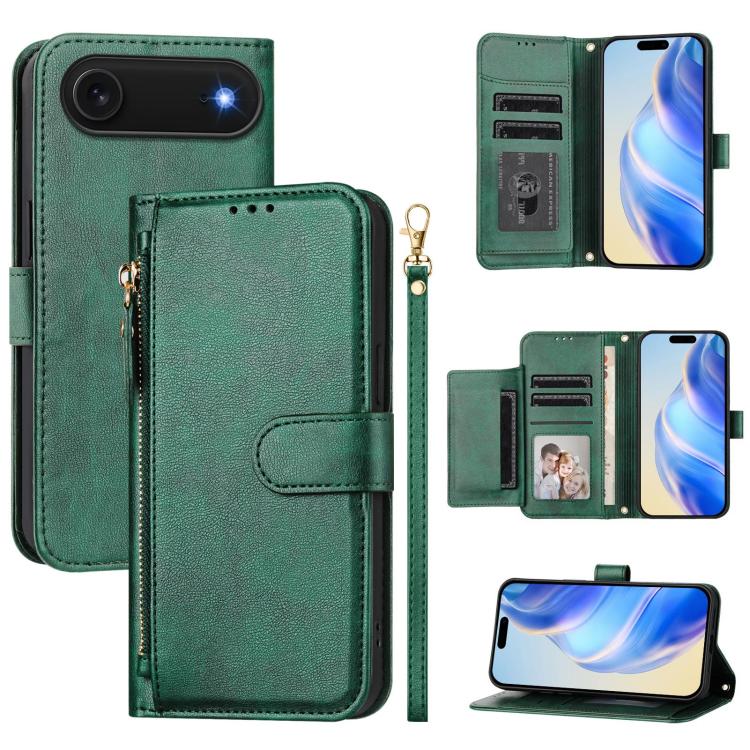 เคสโทรศัพท์หนังแบบกระเป๋าซิปพร้อมช่องใส่บัตรหลายช่อง สำหรับ iPhone 17e / 16e, สำหรับ iPhone 17 Pro Max, สำหรับ iPhone 17 Pro, สำหรับ iPhone 17, สำหรับ iPhone Air, สำหรับ iPhone 16 Pro Max, สำหรับ iPhone 16 Pro, สำหรับ iPhone 16 Plus