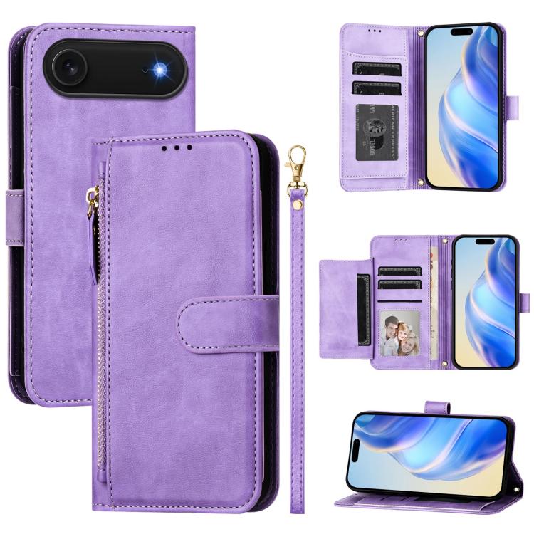 เคสโทรศัพท์หนังแบบกระเป๋าซิปพร้อมช่องใส่บัตรหลายช่อง สำหรับ iPhone 17e / 16e, สำหรับ iPhone 17 Pro Max, สำหรับ iPhone 17 Pro, สำหรับ iPhone 17, สำหรับ iPhone Air, สำหรับ iPhone 16 Pro Max, สำหรับ iPhone 16 Pro, สำหรับ iPhone 16 Plus
