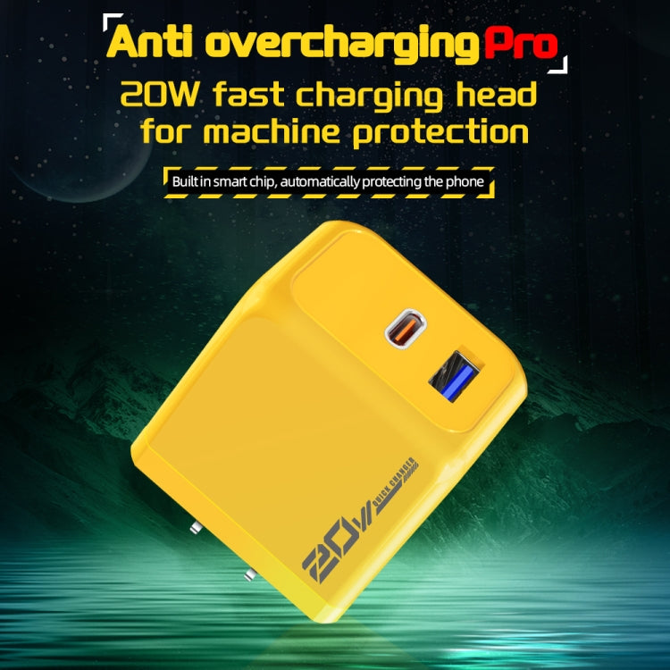 ที่ชาร์จเร็ว M167 PD 20W Type-C และ USB QC 3.0 ปลั๊ก EU, ปลั๊ก US