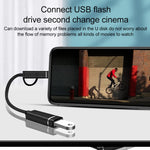 อะแดปเตอร์ OTG 3 in 1 ตัวเมีย USB เป็น Micro USB, Type-C, 8 พิน ตัวผู้