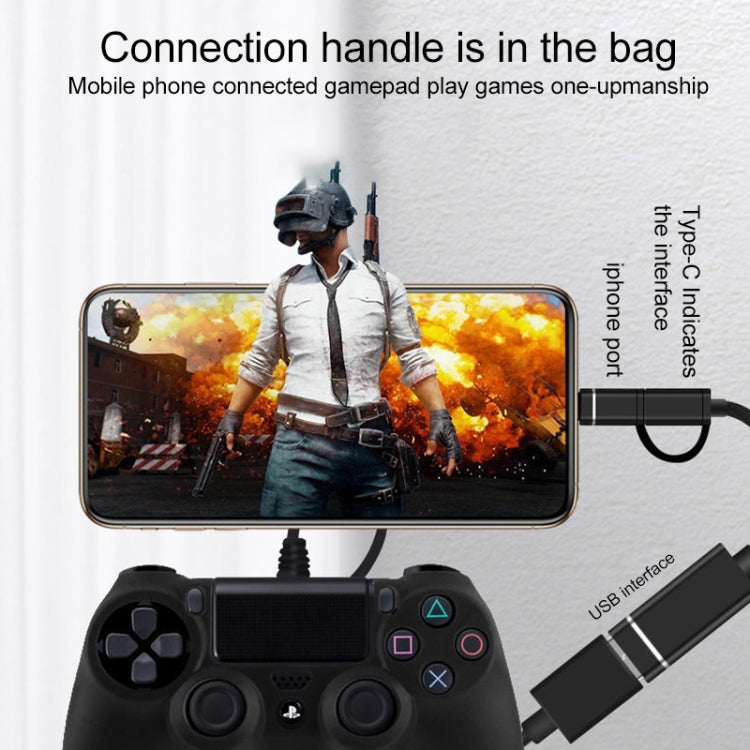 อะแดปเตอร์ OTG 3 in 1 ตัวเมีย USB เป็น Micro USB, Type-C, 8 พิน ตัวผู้
