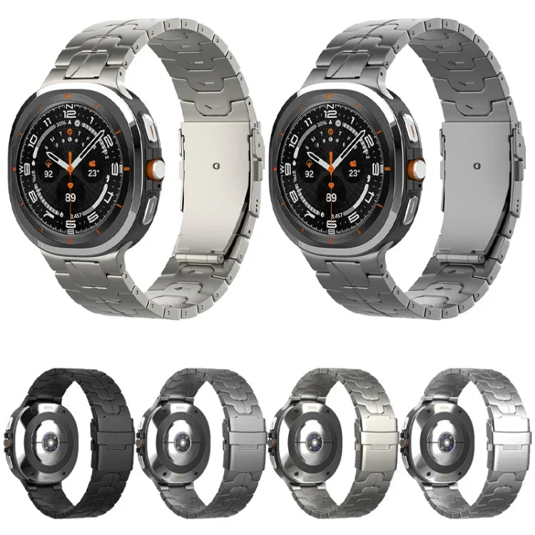 สายรัดนาฬิกาไทเทเนียมบริสุทธิ์หัวเข็มขัดนิรภัย สำหรับ Samsung Galaxy Watch Ultra / Ultra 2025, สำหรับ Samsung Galaxy Watch8 / Watch8 Classic
