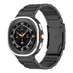 สายรัดนาฬิกาเหล็กไทเทเนียมหัวเข็มขัดสามเม็ดลายเต่า สำหรับ Samsung Galaxy Watch Ultra / Ultra 2025, สำหรับ Samsung Galaxy Watch8 / Watch8 Classic