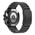 สายรัดนาฬิกาเหล็กไทเทเนียมหัวเข็มขัดสามเม็ดลายเต่า สำหรับ Samsung Galaxy Watch Ultra / Ultra 2025, สำหรับ Samsung Galaxy Watch8 / Watch8 Classic