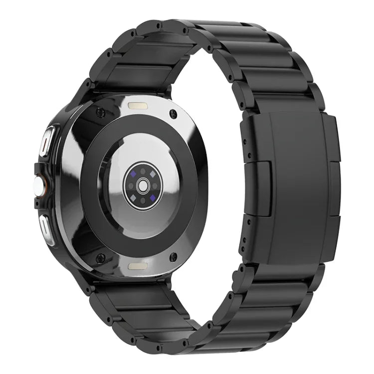 สายรัดนาฬิกาเหล็กไทเทเนียมหัวเข็มขัดสามเม็ดลายเต่า สำหรับ Samsung Galaxy Watch Ultra / Ultra 2025, สำหรับ Samsung Galaxy Watch8 / Watch8 Classic