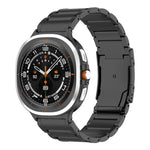 สายรัดนาฬิกาเหล็กไทเทเนียมหัวเข็มขัดสามเม็ดลายเต่า สำหรับ Samsung Galaxy Watch Ultra / Ultra 2025, สำหรับ Samsung Galaxy Watch8 / Watch8 Classic