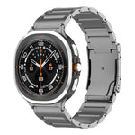 สายรัดนาฬิกาเหล็กไทเทเนียมหัวเข็มขัดสามเม็ดลายเต่า สำหรับ Samsung Galaxy Watch Ultra / Ultra 2025, สำหรับ Samsung Galaxy Watch8 / Watch8 Classic