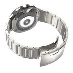 สายรัดนาฬิกาเหล็กไทเทเนียมหัวเข็มขัดสามเม็ดลายเต่า สำหรับ Samsung Galaxy Watch Ultra / Ultra 2025, สำหรับ Samsung Galaxy Watch8 / Watch8 Classic