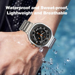 สายรัดนาฬิกาเหล็กไทเทเนียมหัวเข็มขัดสามเม็ดลายเต่า สำหรับ Samsung Galaxy Watch Ultra / Ultra 2025, สำหรับ Samsung Galaxy Watch8 / Watch8 Classic