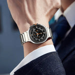 สายรัดนาฬิกาเหล็กไทเทเนียมหัวเข็มขัดสามเม็ดลายเต่า สำหรับ Samsung Galaxy Watch Ultra / Ultra 2025, สำหรับ Samsung Galaxy Watch8 / Watch8 Classic