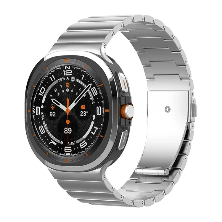 สายรัดนาฬิกาไทเทเนียมบริสุทธิ์หัวเข็มขัดแบนเม็ดเดียว สำหรับ Samsung Galaxy Watch Ultra / Ultra 2025, สำหรับ Samsung Galaxy Watch8 / Watch8 Classic