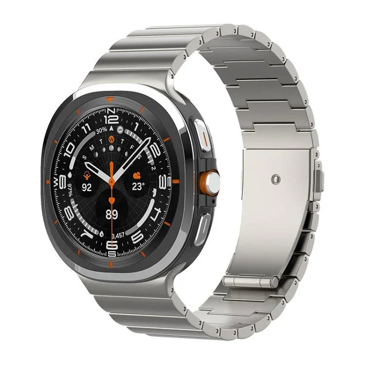 สายรัดนาฬิกาไทเทเนียมบริสุทธิ์หัวเข็มขัดแบนเม็ดเดียว สำหรับ Samsung Galaxy Watch Ultra / Ultra 2025, สำหรับ Samsung Galaxy Watch8 / Watch8 Classic