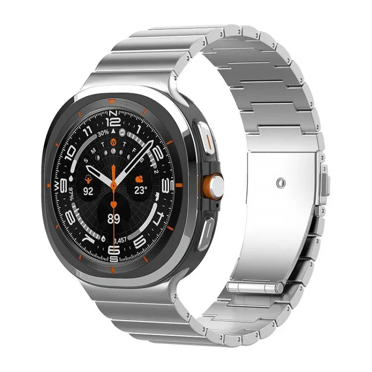 สายรัดนาฬิกาไทเทเนียมบริสุทธิ์หัวเข็มขัดแบนเม็ดเดียว สำหรับ Samsung Galaxy Watch Ultra / Ultra 2025, สำหรับ Samsung Galaxy Watch8 / Watch8 Classic