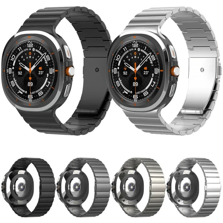 สายรัดนาฬิกาไทเทเนียมบริสุทธิ์หัวเข็มขัดแบนเม็ดเดียว สำหรับ Samsung Galaxy Watch Ultra / Ultra 2025, สำหรับ Samsung Galaxy Watch8 / Watch8 Classic