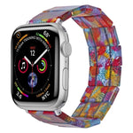 สายรัดนาฬิกายางเรซินสี่เหลี่ยมยืด สำหรับ Apple Watch ขนาด 46 มม. / 49 มม. / 45 มม. / 44 มม., สำหรับ Apple Watch ขนาด 42 มม. / 41 มม. / 40 มม. / 38 มม.