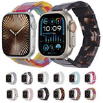 สายรัดนาฬิกายางเรซินสี่เหลี่ยมยืด สำหรับ Apple Watch ขนาด 46 มม. / 49 มม. / 45 มม. / 44 มม., สำหรับ Apple Watch ขนาด 42 มม. / 41 มม. / 40 มม. / 38 มม.