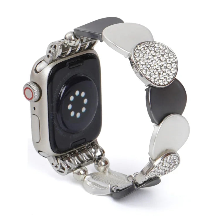 สายรัดนาฬิกาโลหะโซ่ผสม สำหรับ Apple Watch ขนาด 46 มม. / 49 มม. / 45 มม. / 44 มม., สำหรับ Apple Watch ขนาด 42 มม. / 41 มม. / 40 มม. / 38 มม.