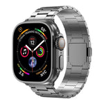 สายรัดนาฬิกาโลหะผสมไทเทเนียมแม่เหล็กสามเม็ด สำหรับ Apple Watch ขนาด 46 มม. / 49 มม. / 45 มม. / 44 มม., สำหรับ Apple Watch ขนาด 42 มม. / 41 มม. / 40 มม. / 38 มม.