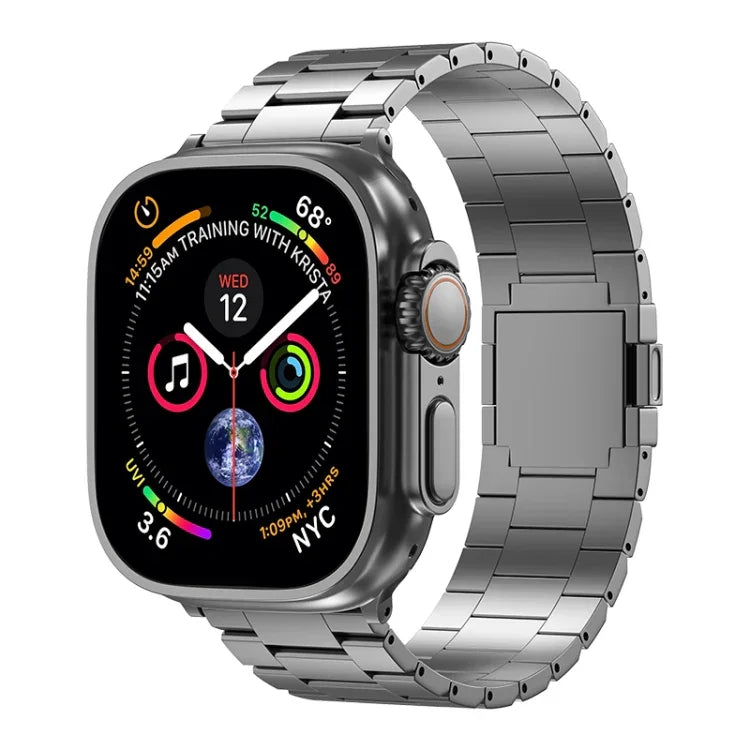 สายรัดนาฬิกาโลหะผสมไทเทเนียมแม่เหล็กสามเม็ด สำหรับ Apple Watch ขนาด 46 มม. / 49 มม. / 45 มม. / 44 มม., สำหรับ Apple Watch ขนาด 42 มม. / 41 มม. / 40 มม. / 38 มม.