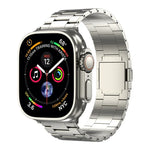 สายรัดนาฬิกาโลหะผสมไทเทเนียมแม่เหล็กสามเม็ด สำหรับ Apple Watch ขนาด 46 มม. / 49 มม. / 45 มม. / 44 มม., สำหรับ Apple Watch ขนาด 42 มม. / 41 มม. / 40 มม. / 38 มม.