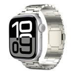 สายรัดนาฬิกาโลหะผสมไทเทเนียมแม่เหล็กสามเม็ด สำหรับ Apple Watch ขนาด 46 มม. / 49 มม. / 45 มม. / 44 มม., สำหรับ Apple Watch ขนาด 42 มม. / 41 มม. / 40 มม. / 38 มม.