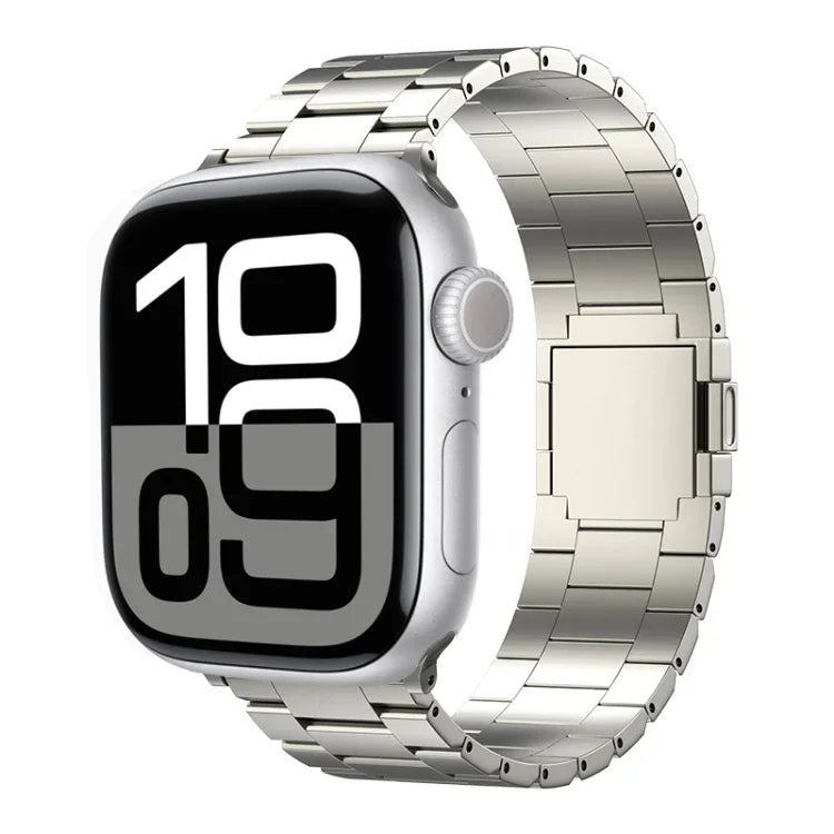 สายรัดนาฬิกาโลหะผสมไทเทเนียมแม่เหล็กสามเม็ด สำหรับ Apple Watch ขนาด 46 มม. / 49 มม. / 45 มม. / 44 มม., สำหรับ Apple Watch ขนาด 42 มม. / 41 มม. / 40 มม. / 38 มม.