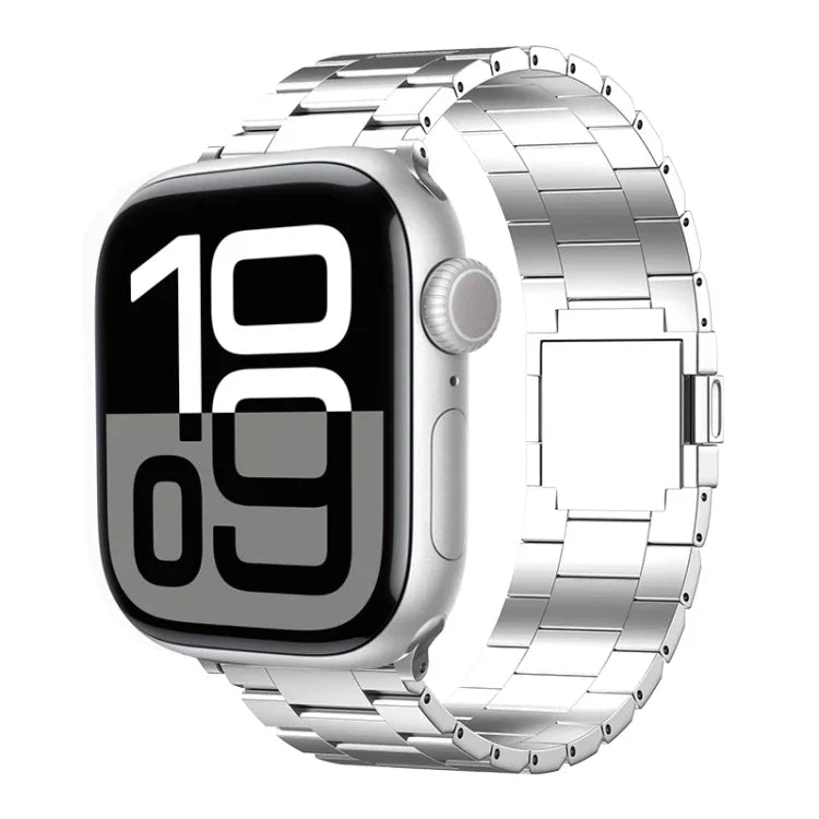 สายรัดนาฬิกาโลหะผสมไทเทเนียมแม่เหล็กสามเม็ด สำหรับ Apple Watch ขนาด 46 มม. / 49 มม. / 45 มม. / 44 มม., สำหรับ Apple Watch ขนาด 42 มม. / 41 มม. / 40 มม. / 38 มม.