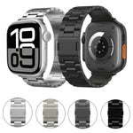 สายรัดนาฬิกาโลหะผสมไทเทเนียมแม่เหล็กสามเม็ด สำหรับ Apple Watch ขนาด 46 มม. / 49 มม. / 45 มม. / 44 มม., สำหรับ Apple Watch ขนาด 42 มม. / 41 มม. / 40 มม. / 38 มม.