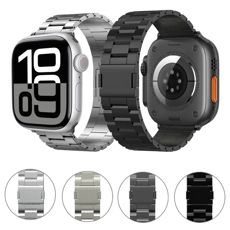 สายรัดนาฬิกาโลหะผสมไทเทเนียมแม่เหล็กสามเม็ด สำหรับ Apple Watch ขนาด 46 มม. / 49 มม. / 45 มม. / 44 มม., สำหรับ Apple Watch ขนาด 42 มม. / 41 มม. / 40 มม. / 38 มม.