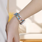 สายรัดนาฬิกาโซ่ลูกปัดทองแดงสี่แถว สำหรับ Apple Watch ขนาด 46 มม. / 49 มม. / 45 มม. / 44 มม., สำหรับ Apple Watch ขนาด 42 มม. / 41 มม. / 40 มม. / 38 มม.