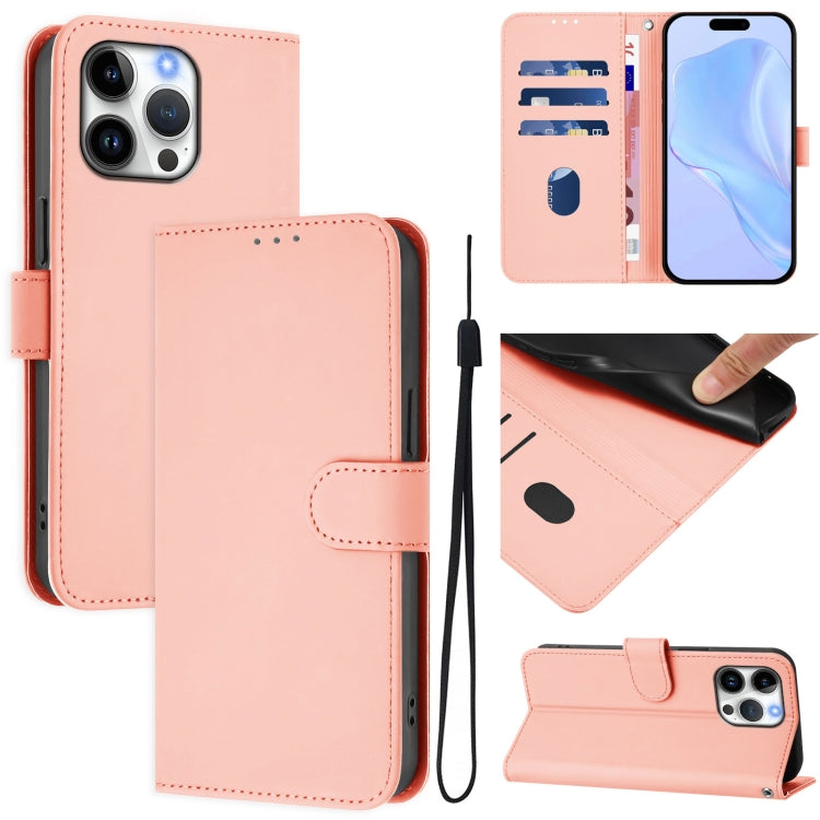 เคสโทรศัพท์หนังสีพื้นสัมผัสนุ่มพร้อมสายคล้อง สำหรับ iPhone Air, สำหรับ iPhone 16 Pro Max
