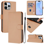 เคสโทรศัพท์หนังสีพื้นสัมผัสนุ่มพร้อมสายคล้อง สำหรับ iPhone Air, สำหรับ iPhone 16 Pro Max