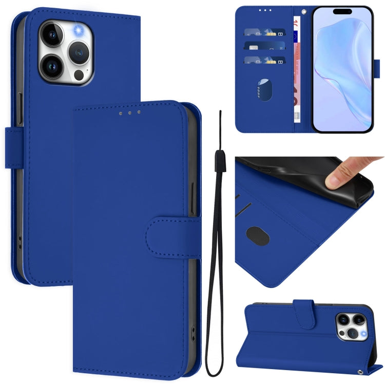 เคสโทรศัพท์หนังสีพื้นสัมผัสนุ่มพร้อมสายคล้อง สำหรับ iPhone Air, สำหรับ iPhone 16 Pro Max