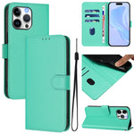 เคสโทรศัพท์หนังสีพื้นสัมผัสนุ่มพร้อมสายคล้อง สำหรับ iPhone Air, สำหรับ iPhone 16 Pro Max