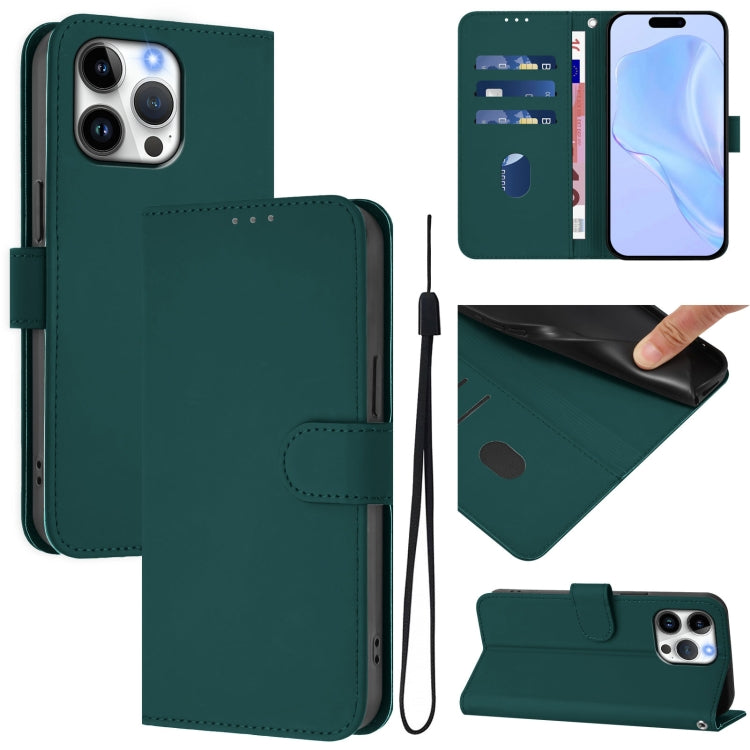 เคสโทรศัพท์หนังสีพื้นสัมผัสนุ่มพร้อมสายคล้อง สำหรับ iPhone Air, สำหรับ iPhone 16 Pro Max