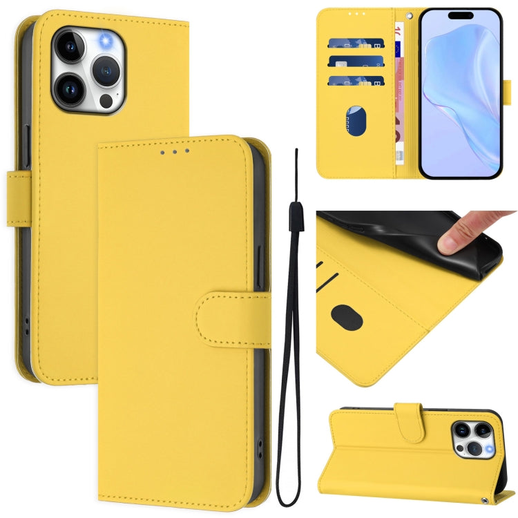เคสโทรศัพท์หนังสีพื้นสัมผัสนุ่มพร้อมสายคล้อง สำหรับ iPhone Air, สำหรับ iPhone 16 Pro Max