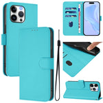 เคสโทรศัพท์หนังสีพื้นสัมผัสนุ่มพร้อมสายคล้อง สำหรับ iPhone Air, สำหรับ iPhone 16 Pro Max