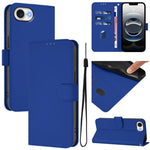 เคสโทรศัพท์หนังสีพื้นสัมผัสนุ่มพร้อมสายคล้อง สำหรับ iPhone 17e / 16e, สำหรับ iPhone 17 Pro Max