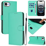 เคสโทรศัพท์หนังสีพื้นสัมผัสนุ่มพร้อมสายคล้อง สำหรับ iPhone 17e / 16e, สำหรับ iPhone 17 Pro Max