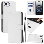 เคสโทรศัพท์หนังสีพื้นสัมผัสนุ่มพร้อมสายคล้อง สำหรับ iPhone 17e / 16e, สำหรับ iPhone 17 Pro Max